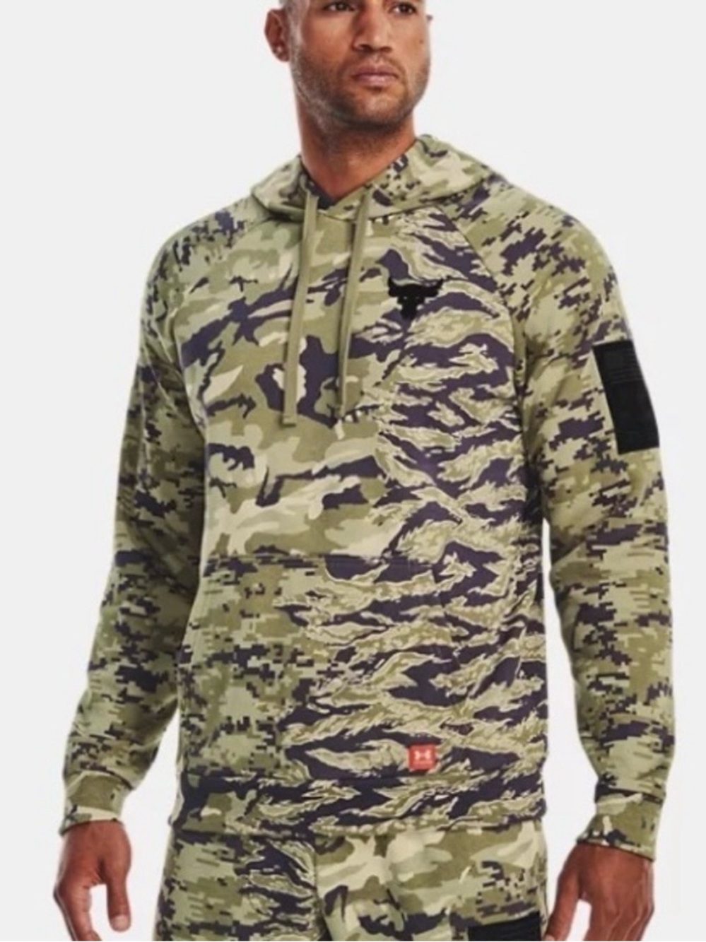 Under Armour the Rock project Veterans  Men’s hoodie Dwayne Johnson khaki size M
